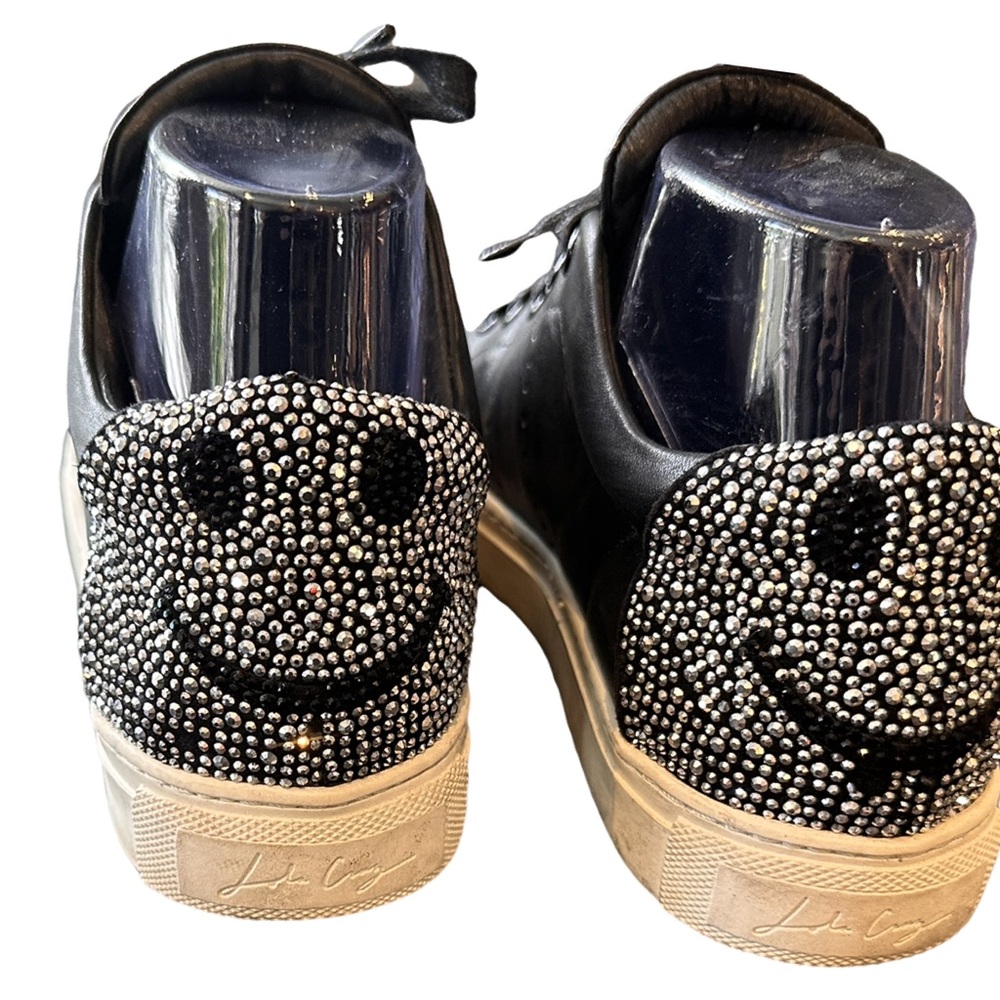 Lola Cruz smiley Bling Lace Up Walkers un Navy 38